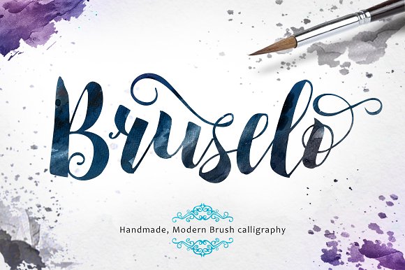 Пример шрифта Bruselo #1