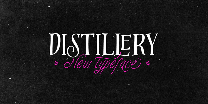 Пример шрифта Distillery #1