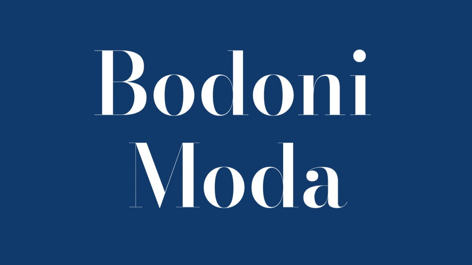 Пример шрифта Bodoni Moda #1
