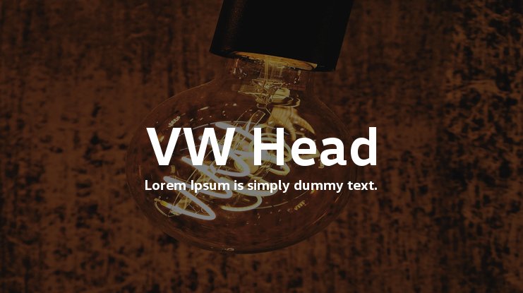 Пример шрифта VW Head #1