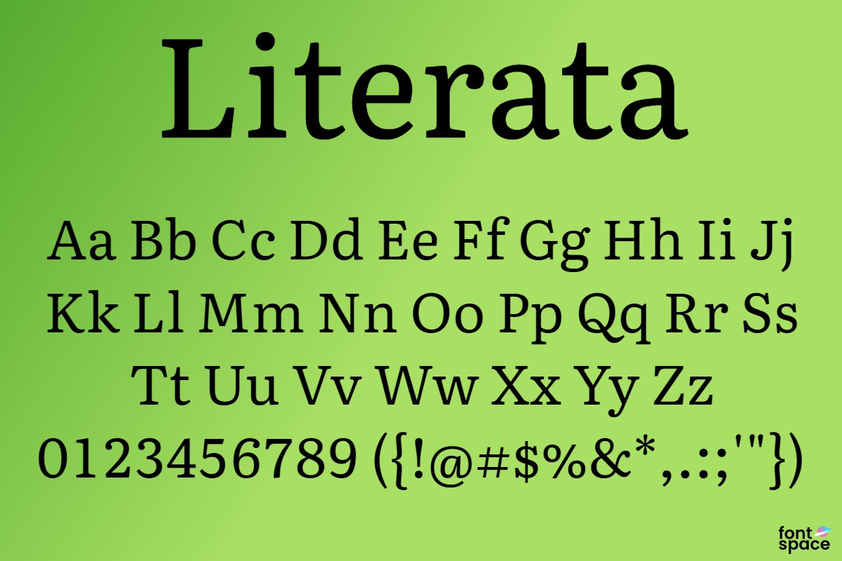 Пример шрифта Literata #1