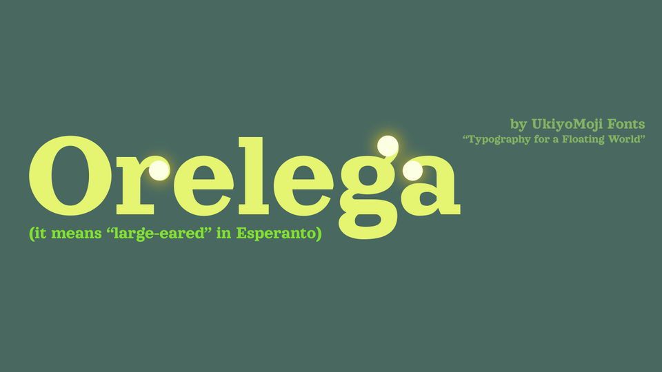 Пример шрифта Orelega One #1