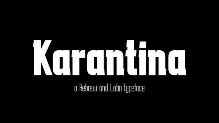 Пример шрифта Karantina #1