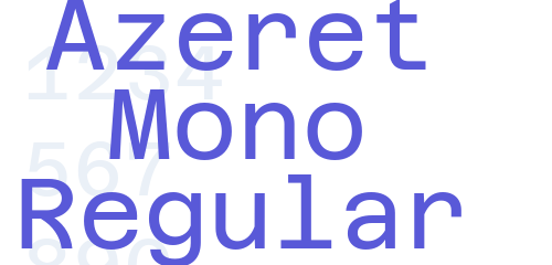 Пример шрифта Azeret Mono #1