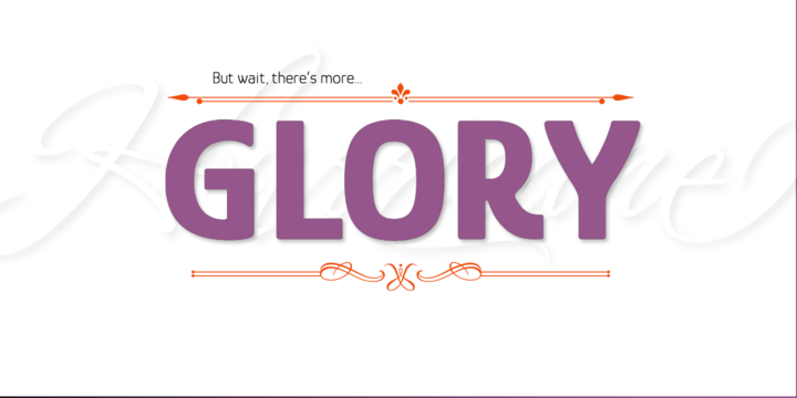 Пример шрифта Glory #1