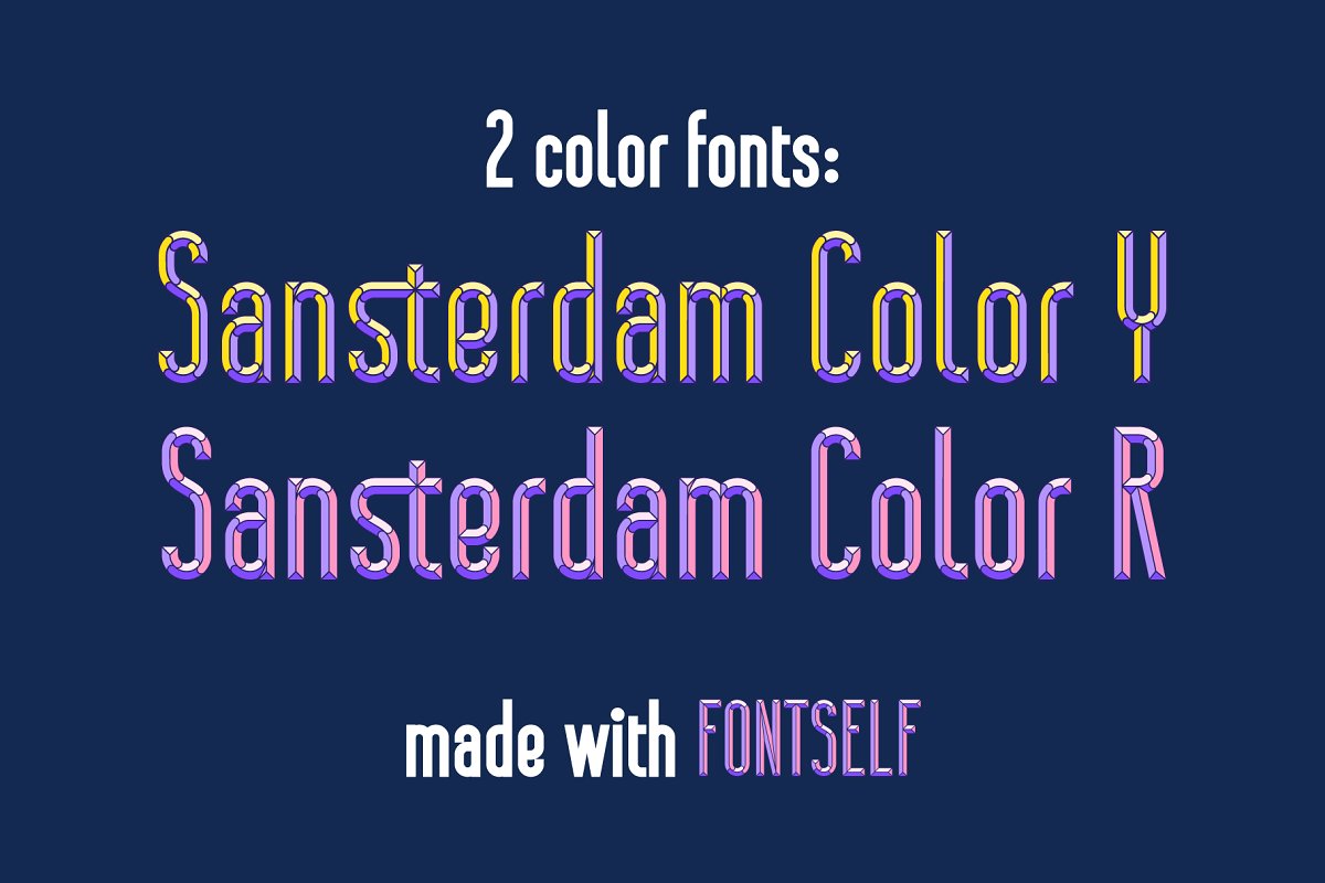 Пример шрифта Sansterdam Color R #3