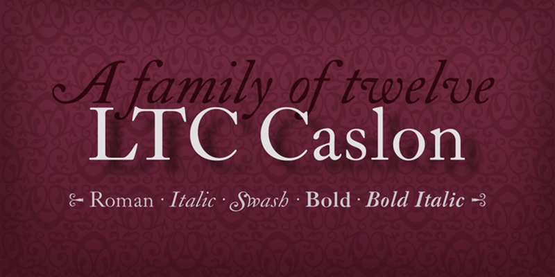 Пример шрифта LTC Caslon Pro #1