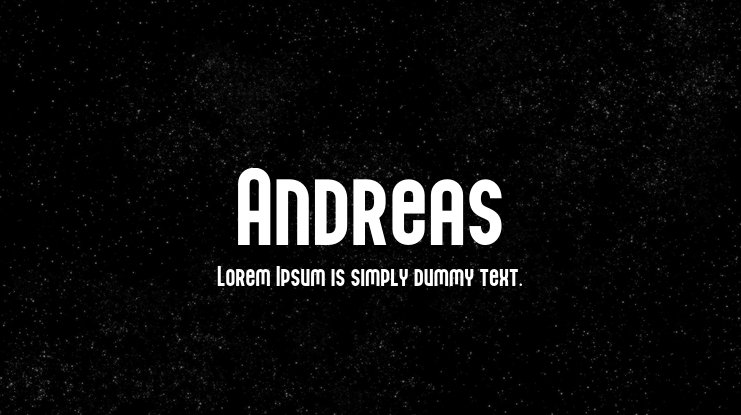 Пример шрифта Andreas #1