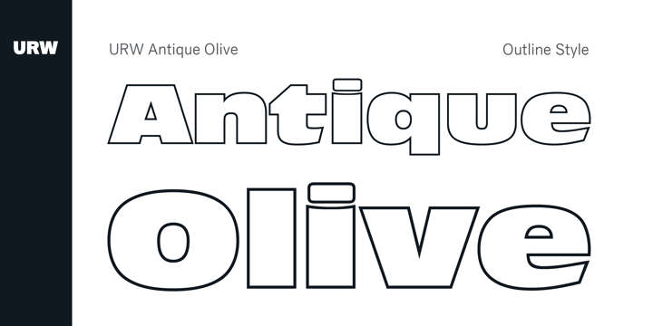 Пример шрифта Antique Olive #1