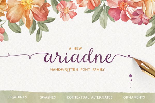 Пример шрифта Ariadne #1