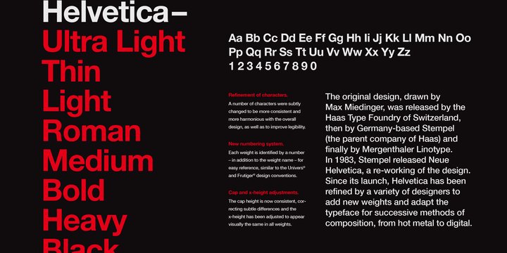 Пример шрифта Helvetica LT #3