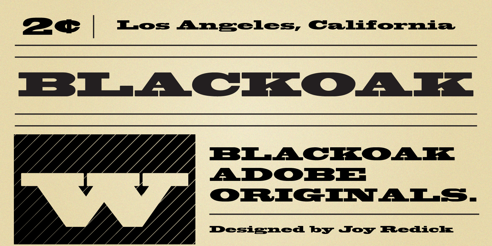 Пример шрифта Blackoak #1