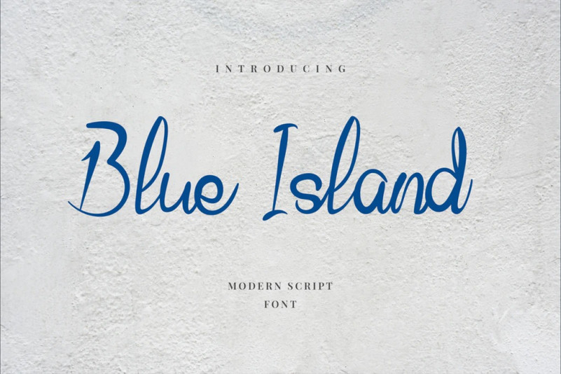 Пример шрифта Blue Island #1