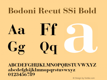 Пример шрифта Bodoni SSi #1
