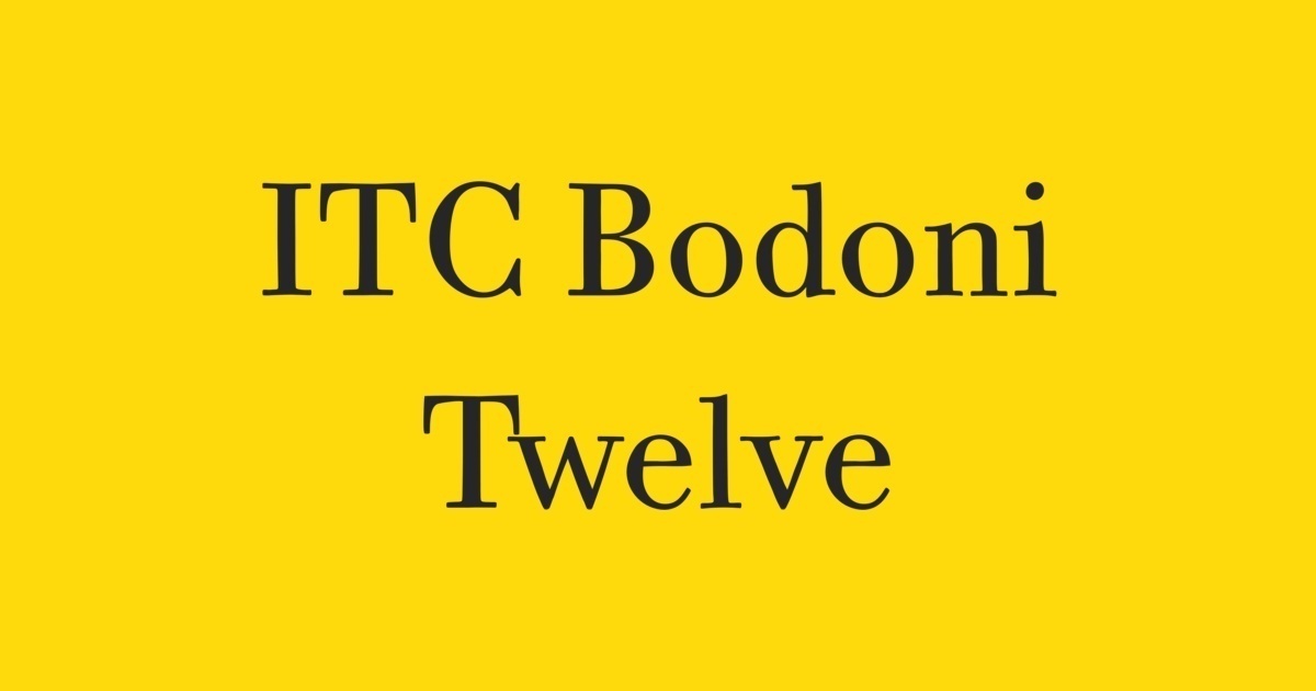 Пример шрифта Bodoni Twelve #1