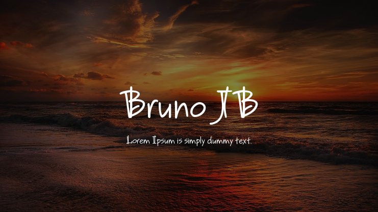 Пример шрифта Bruno JB #1