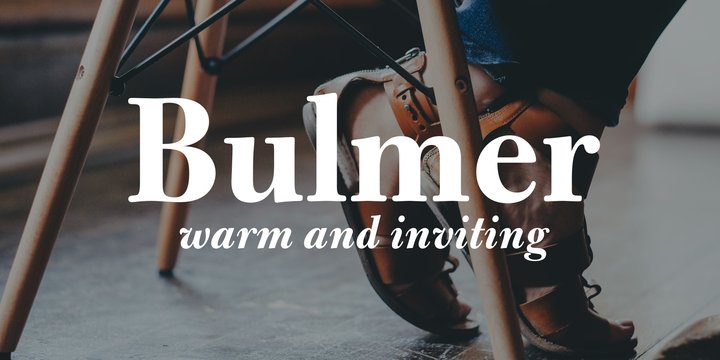 Пример шрифта Bulmer #1