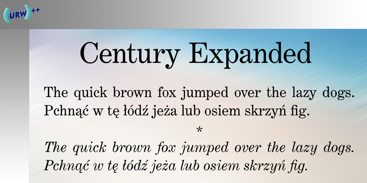 Пример шрифта Century Expanded #1
