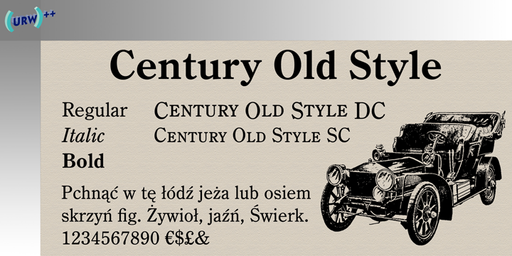 Пример шрифта Century Old Style #1