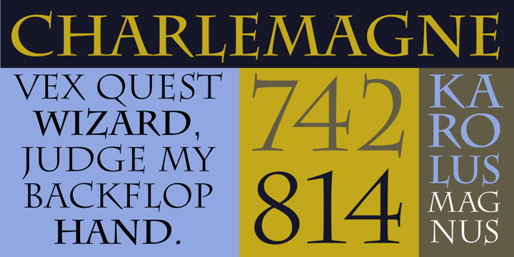 Пример шрифта Charlemagne #1