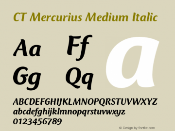 Пример шрифта CT Mercurius #1