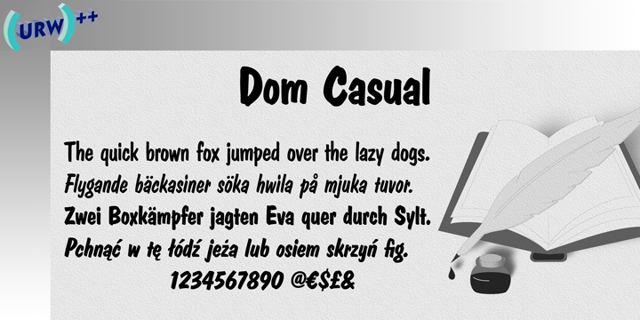 Пример шрифта Dom Casual #1