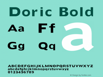 Пример шрифта Doric #1