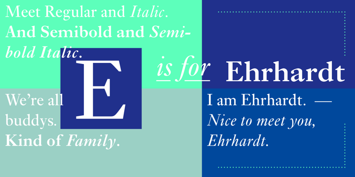 Пример шрифта Ehrhardt #1
