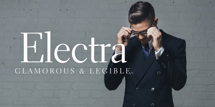 Пример шрифта Electra #1
