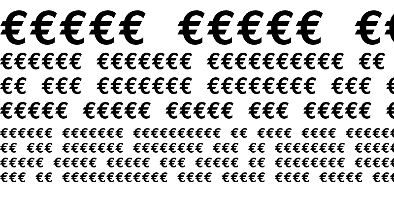 Пример шрифта Euro Mono #1