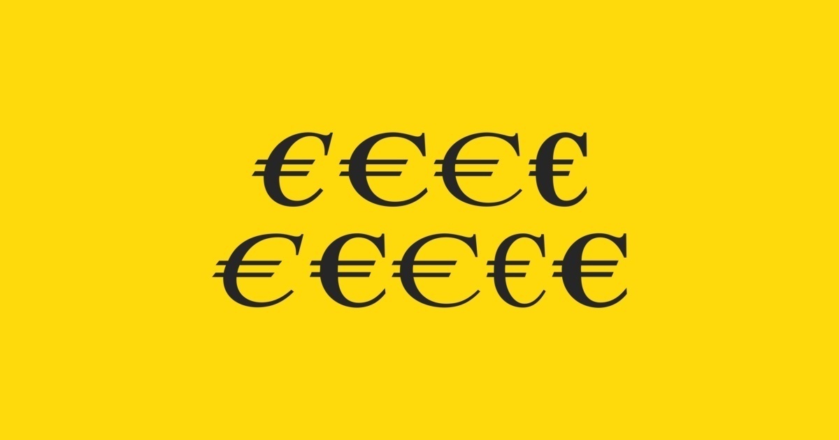 Пример шрифта Euro Serif #1