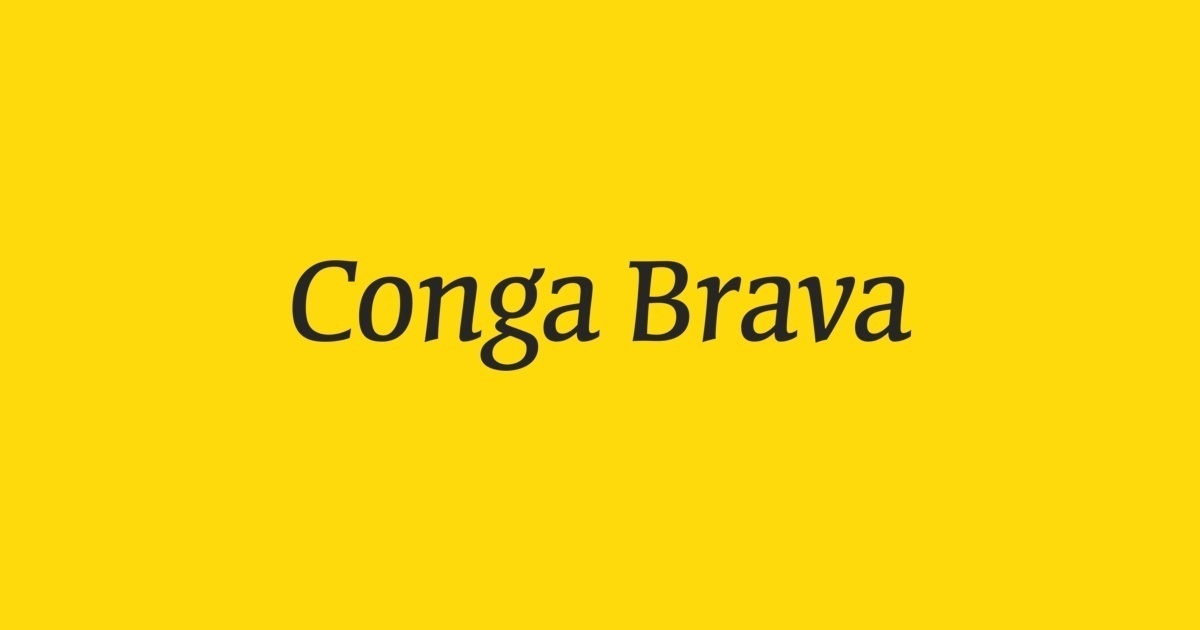 Пример шрифта Conga Brava Stencil #1