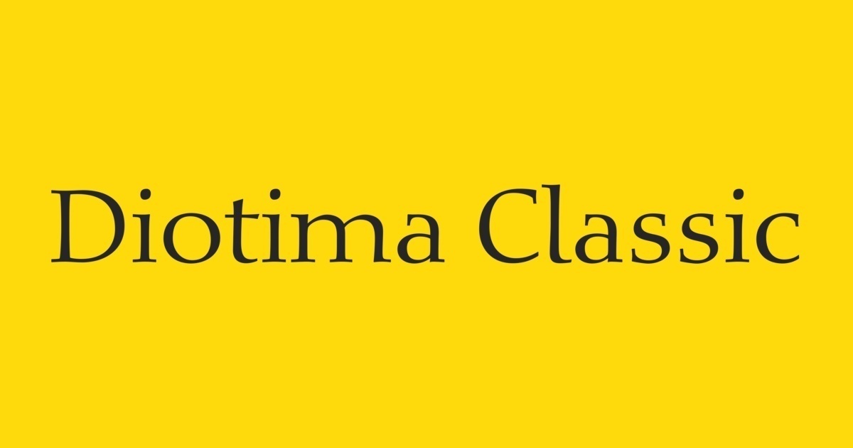 Пример шрифта Diotima #1
