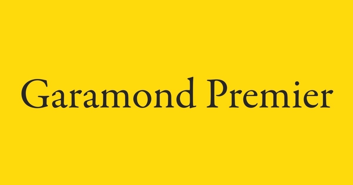 Пример шрифта Garamond Premier Pro #1