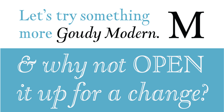 Пример шрифта Goudy Modern #1