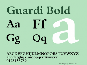 Пример шрифта Guardi #1