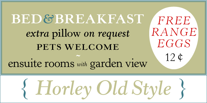Пример шрифта Horley Old Style #1