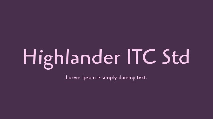 Пример шрифта ITC Highlander #1