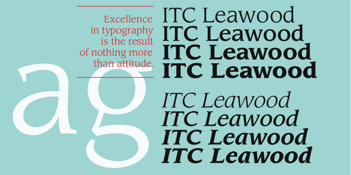 Пример шрифта ITC Leawood #2