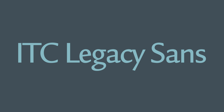 Пример шрифта ITC Legacy Sans #1