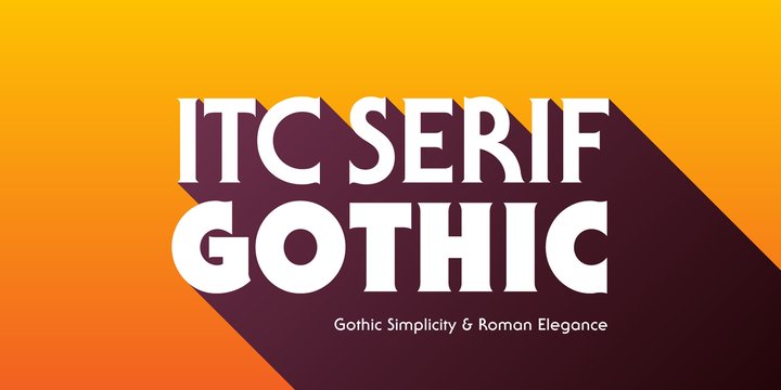 Пример шрифта ITC Serif Gothic #1
