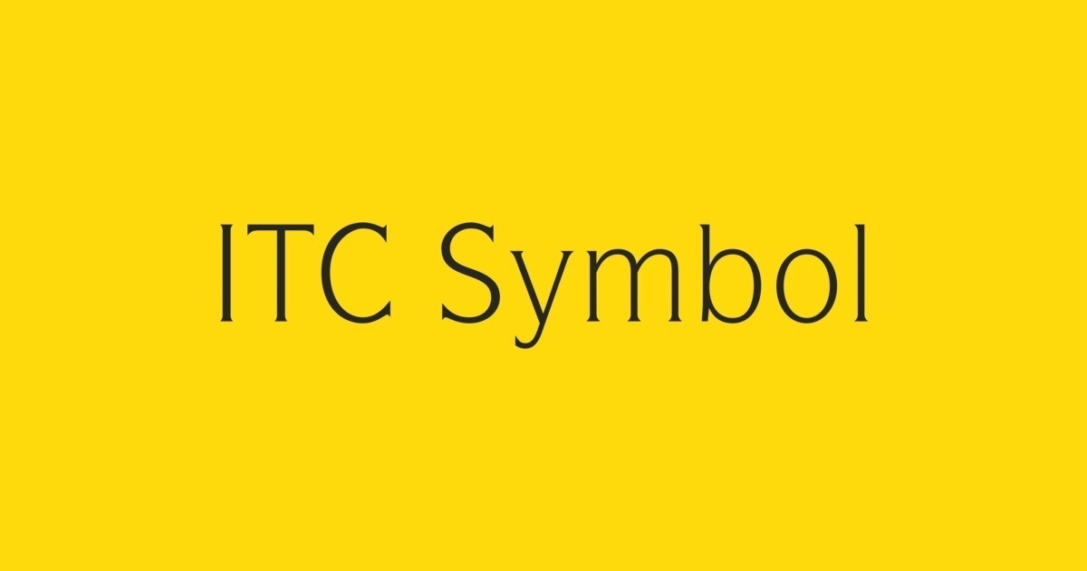 Пример шрифта ITC Symbol #1