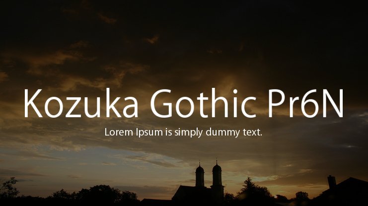 Пример шрифта Kozuka Gothic Pr6N #1