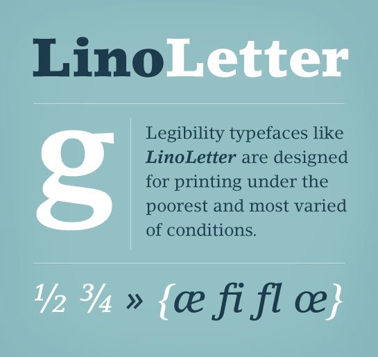 Пример шрифта Lino Letter #1
