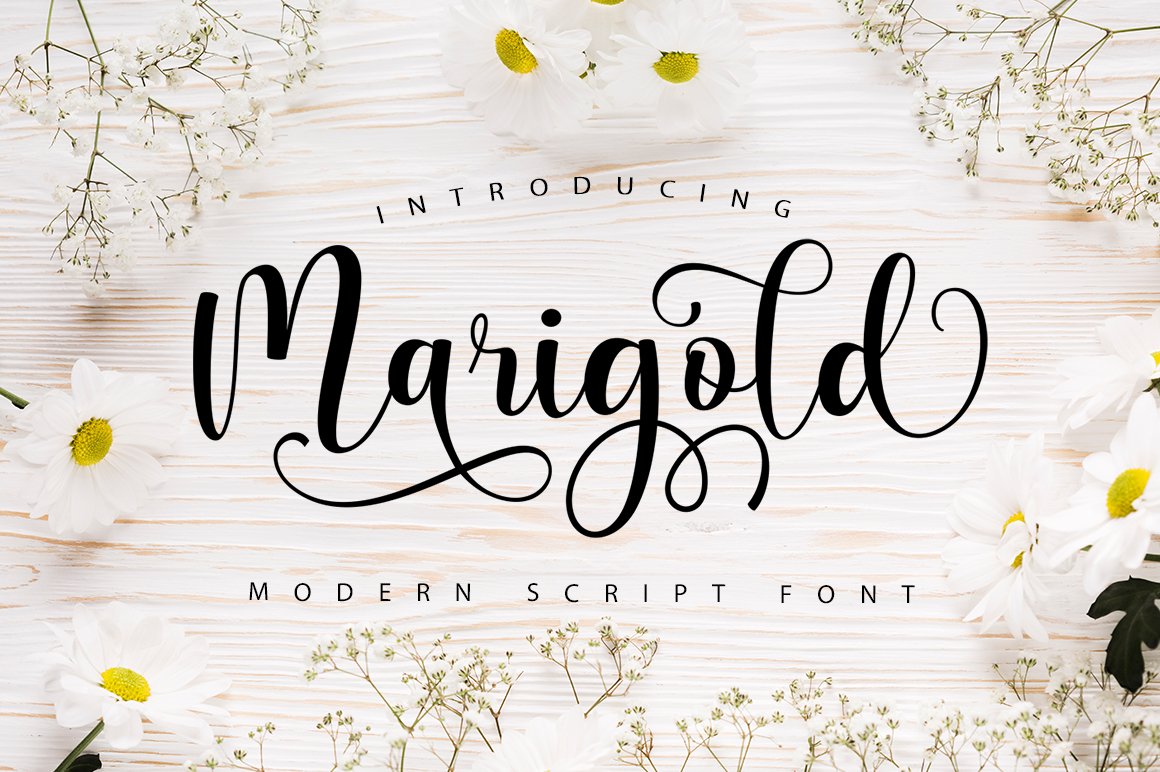 Пример шрифта Marigold #1