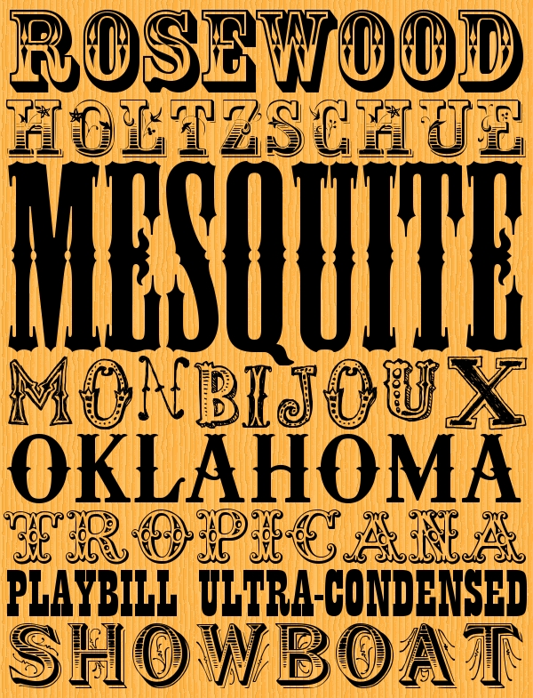 Пример шрифта Mesquite #1