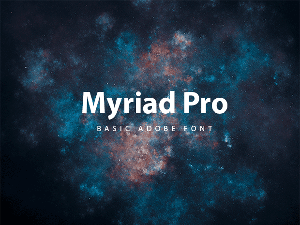 Пример шрифта Myriad #1