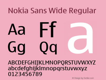 Пример шрифта Nokia Sans Wide #2