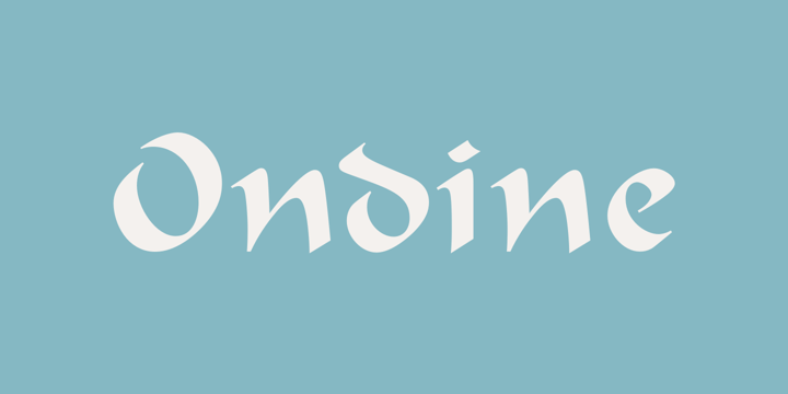 Пример шрифта Ondine #1