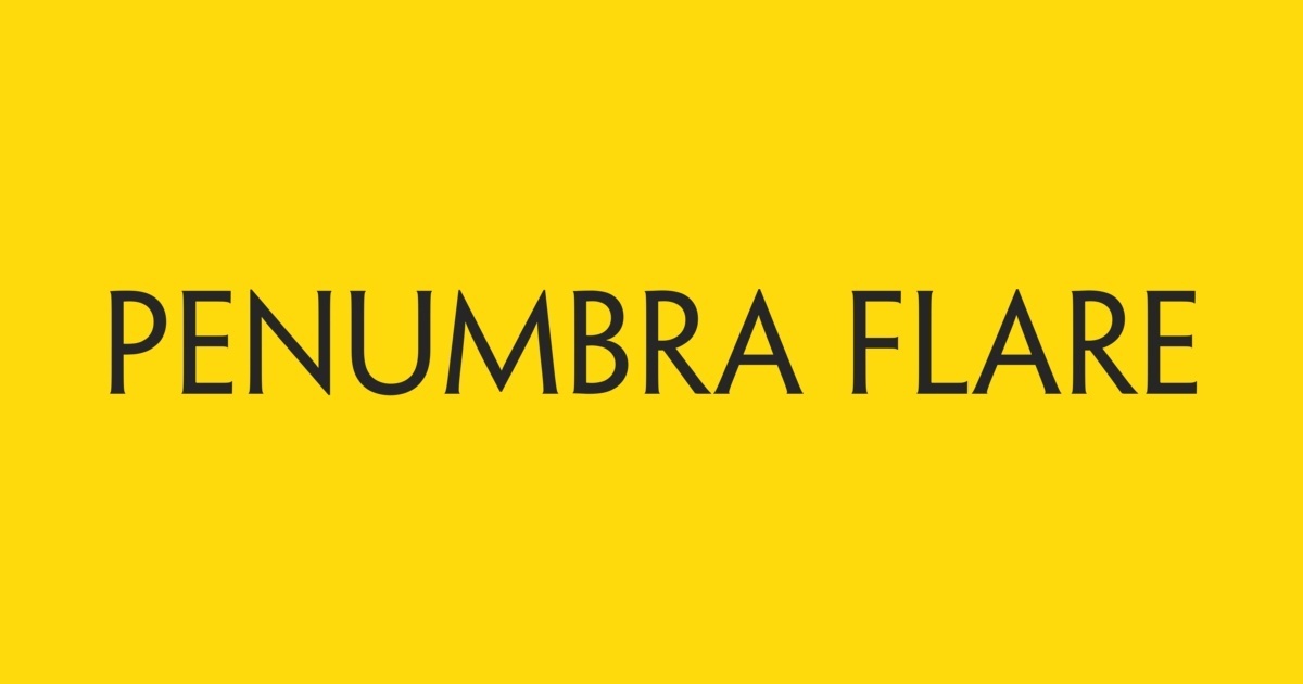Пример шрифта Penumbra Flare #1